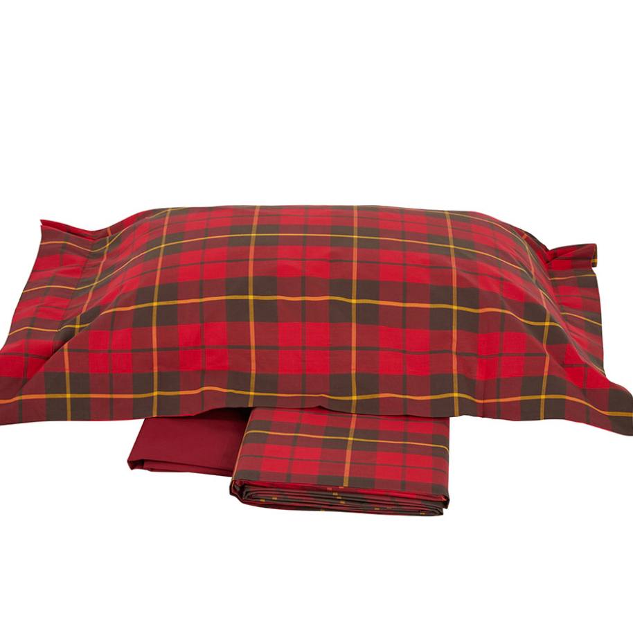 Completo lenzuola 1 piazza Clan rosso - Tessitura Randi