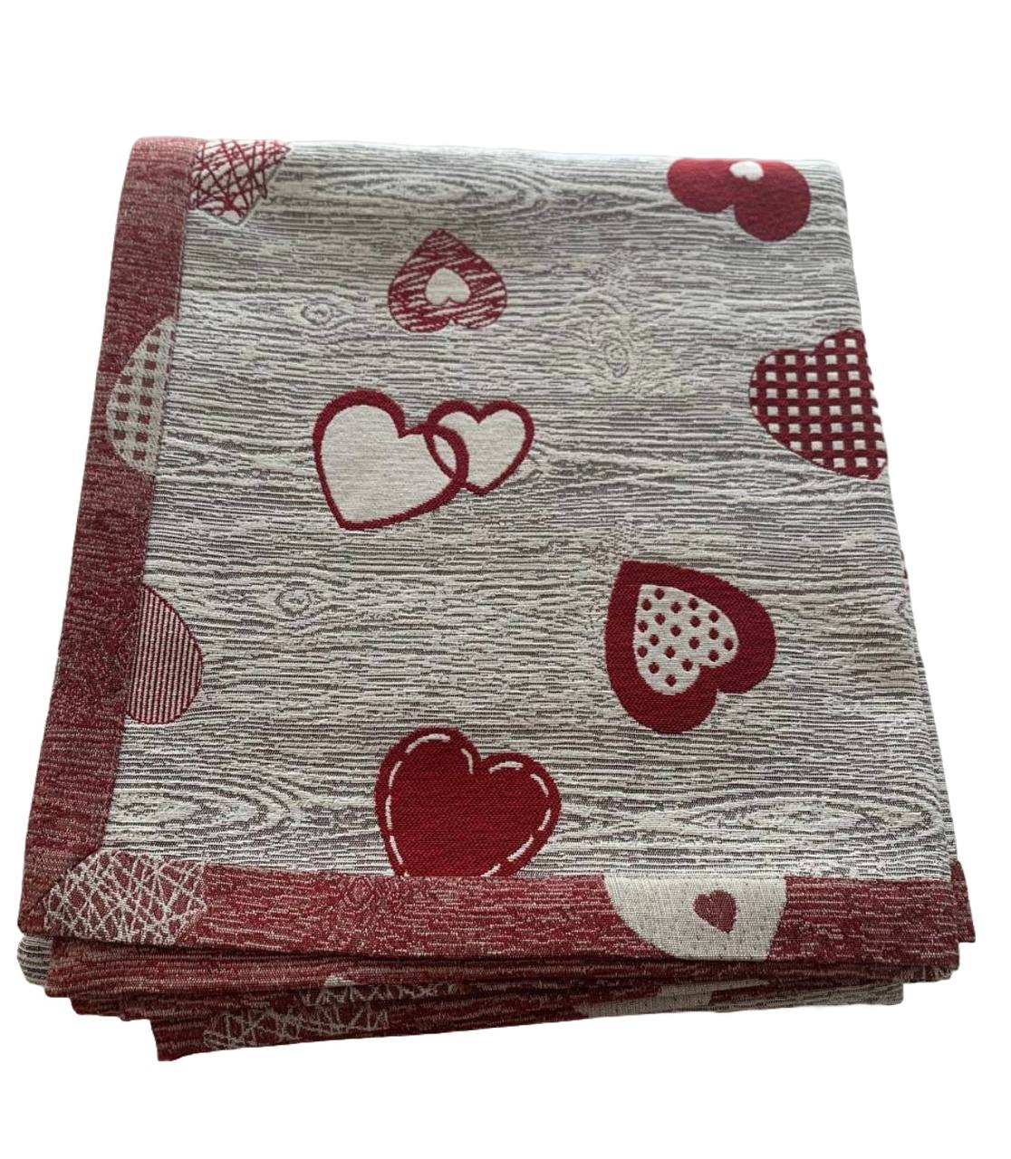 Tovaglia gobelin modello Cuore 100x100cm