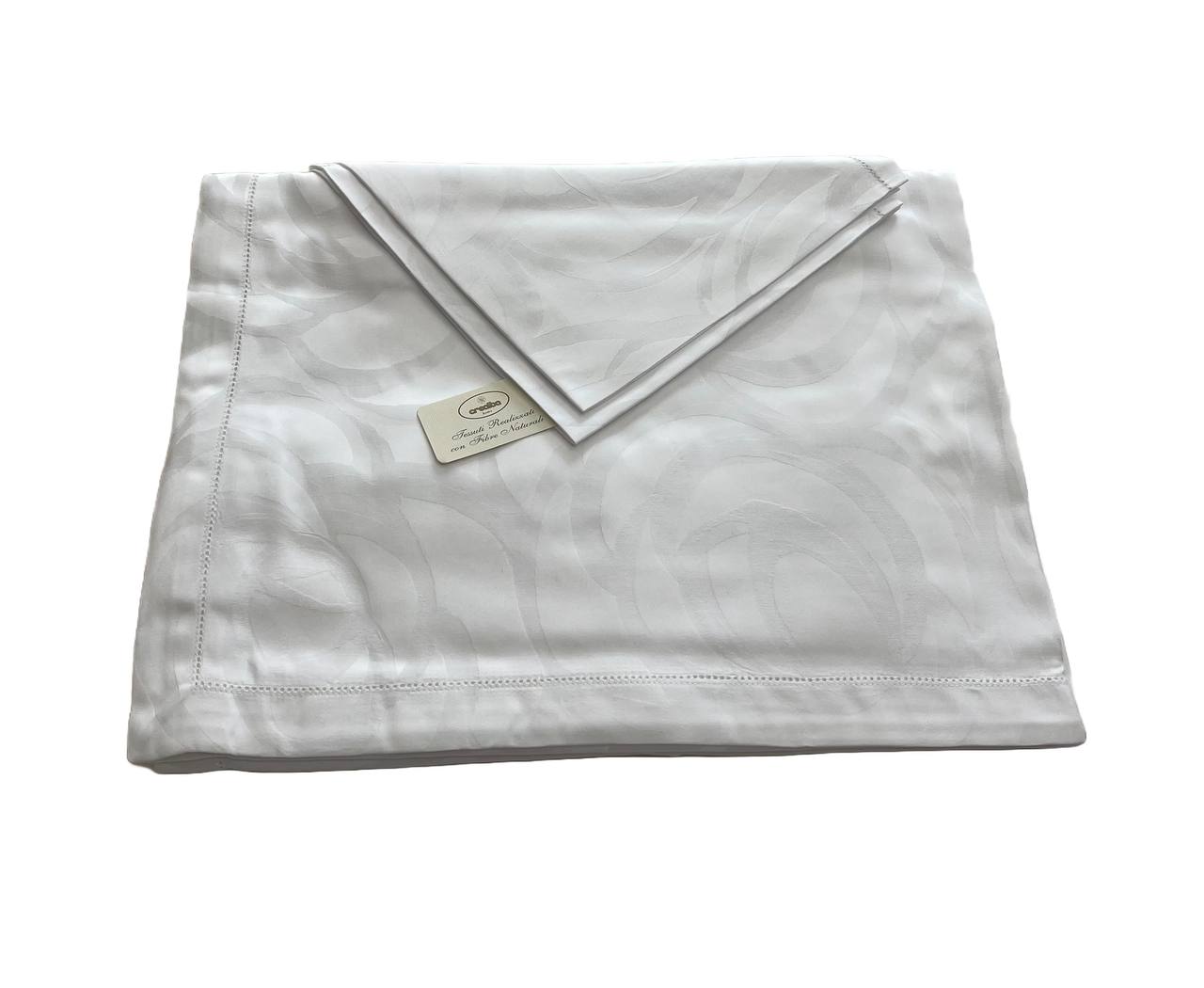 Tovaglia Gaia bianco 175x225cm con 8 tovaglioli