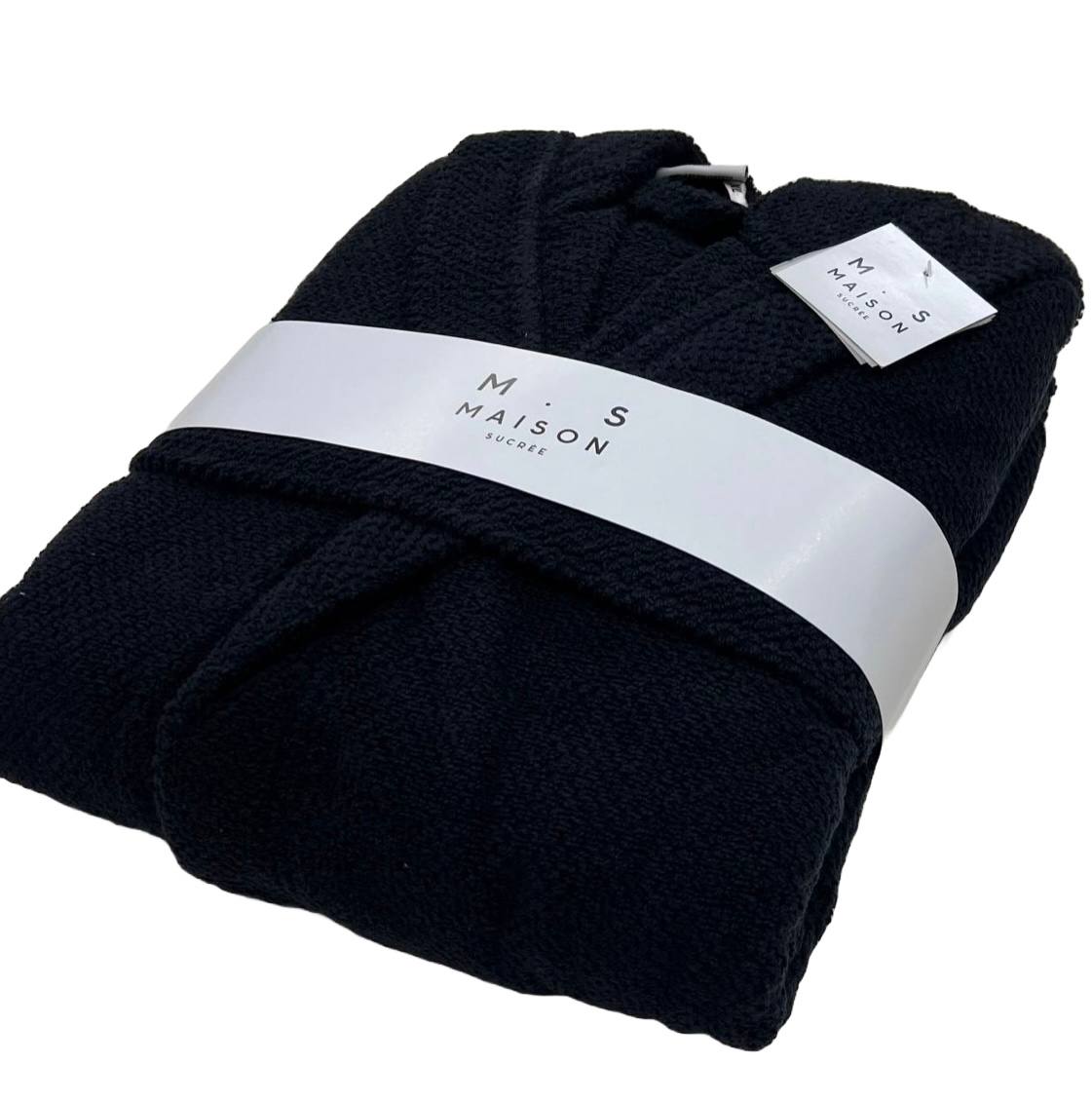 Accappatoio in spugna di cotone Pepe Nero - Maison Sucrèe