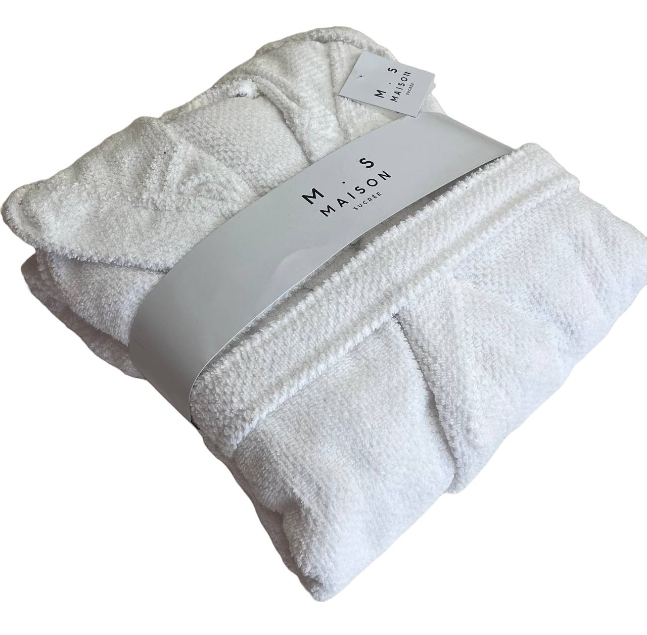 Accappatoio in spugna di cotone Pepe Bianco - Maison Sucrèe