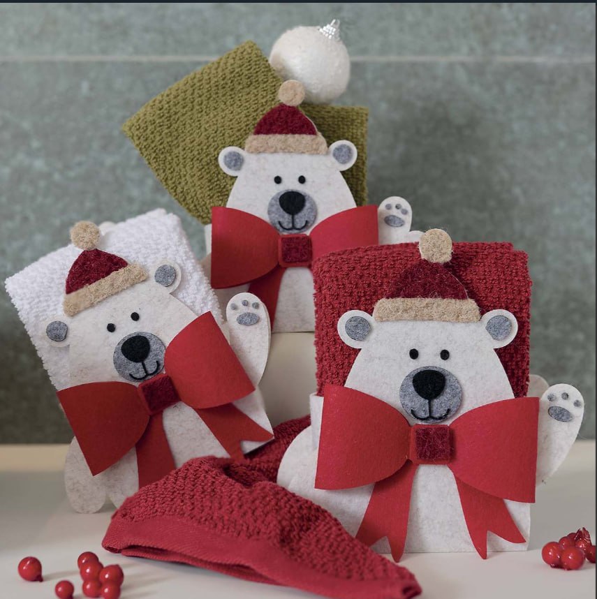 Natale Cestino con 3 lavette - Maison Sucrèe