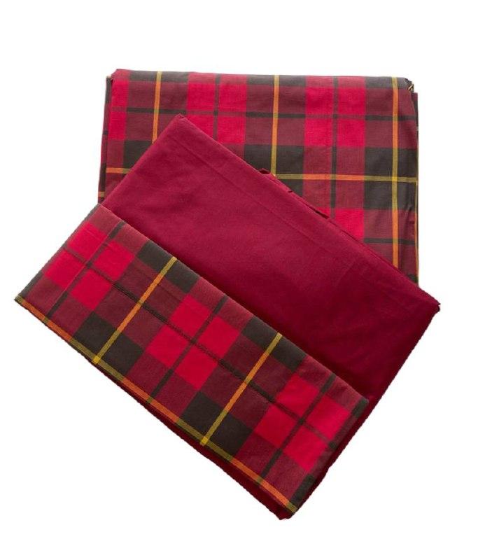 Completo lenzuola 1 piazza Clan rosso - Tessitura Randi