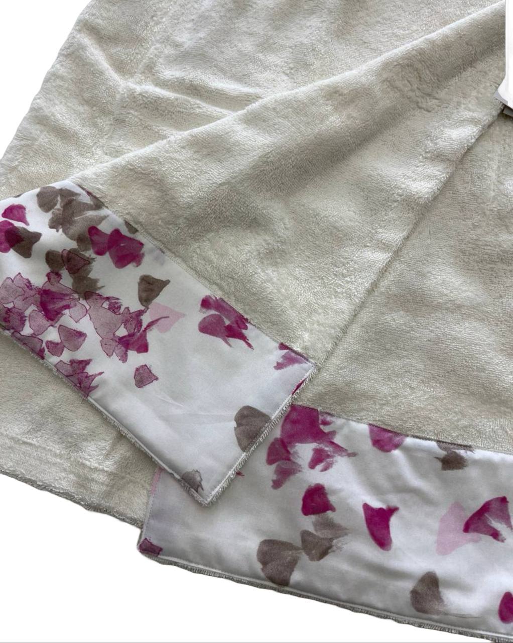 Pareo in spugna Rebecca rosa/ latte - David Home