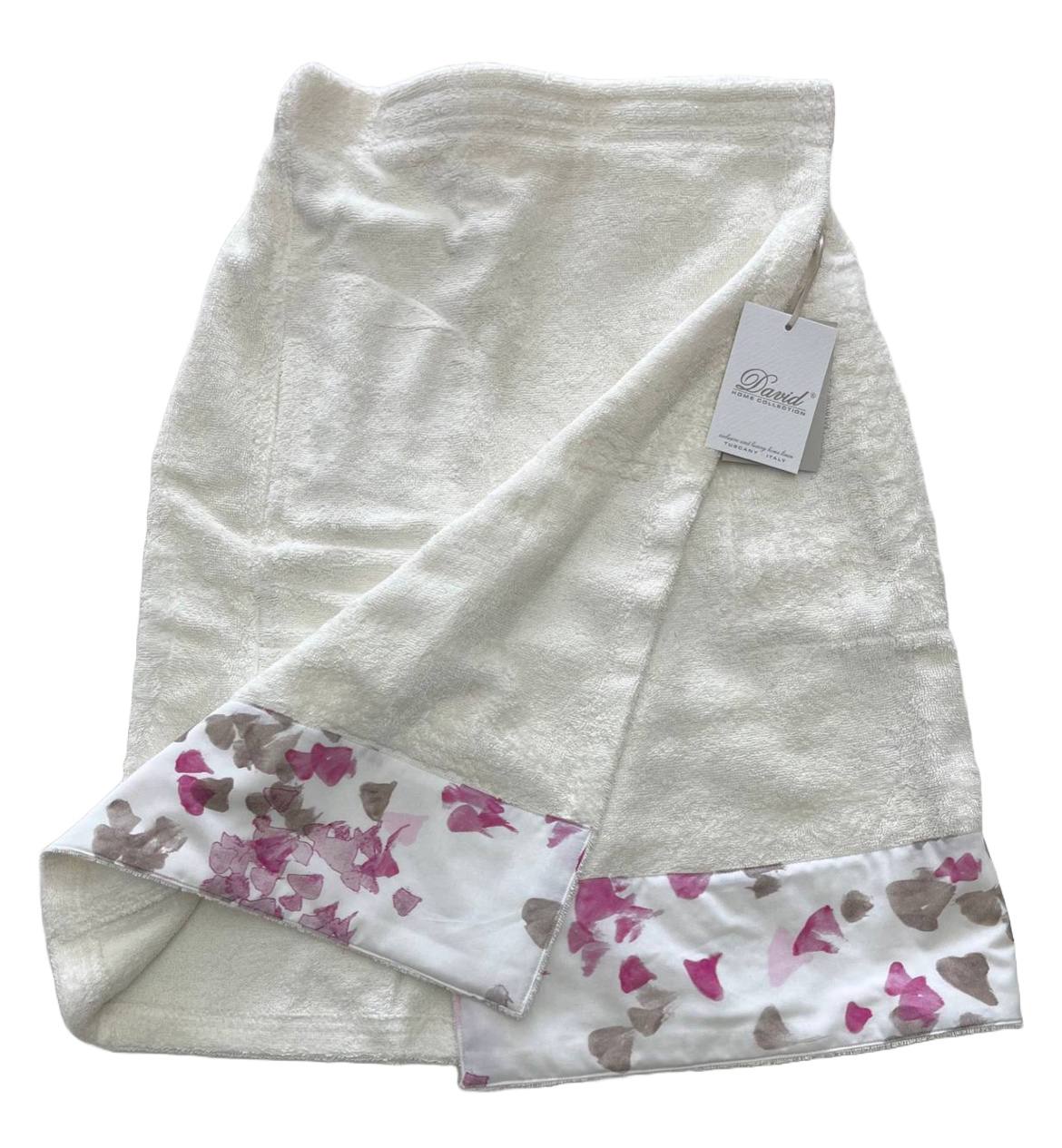 Pareo in spugna Rebecca rosa/ latte - David Home