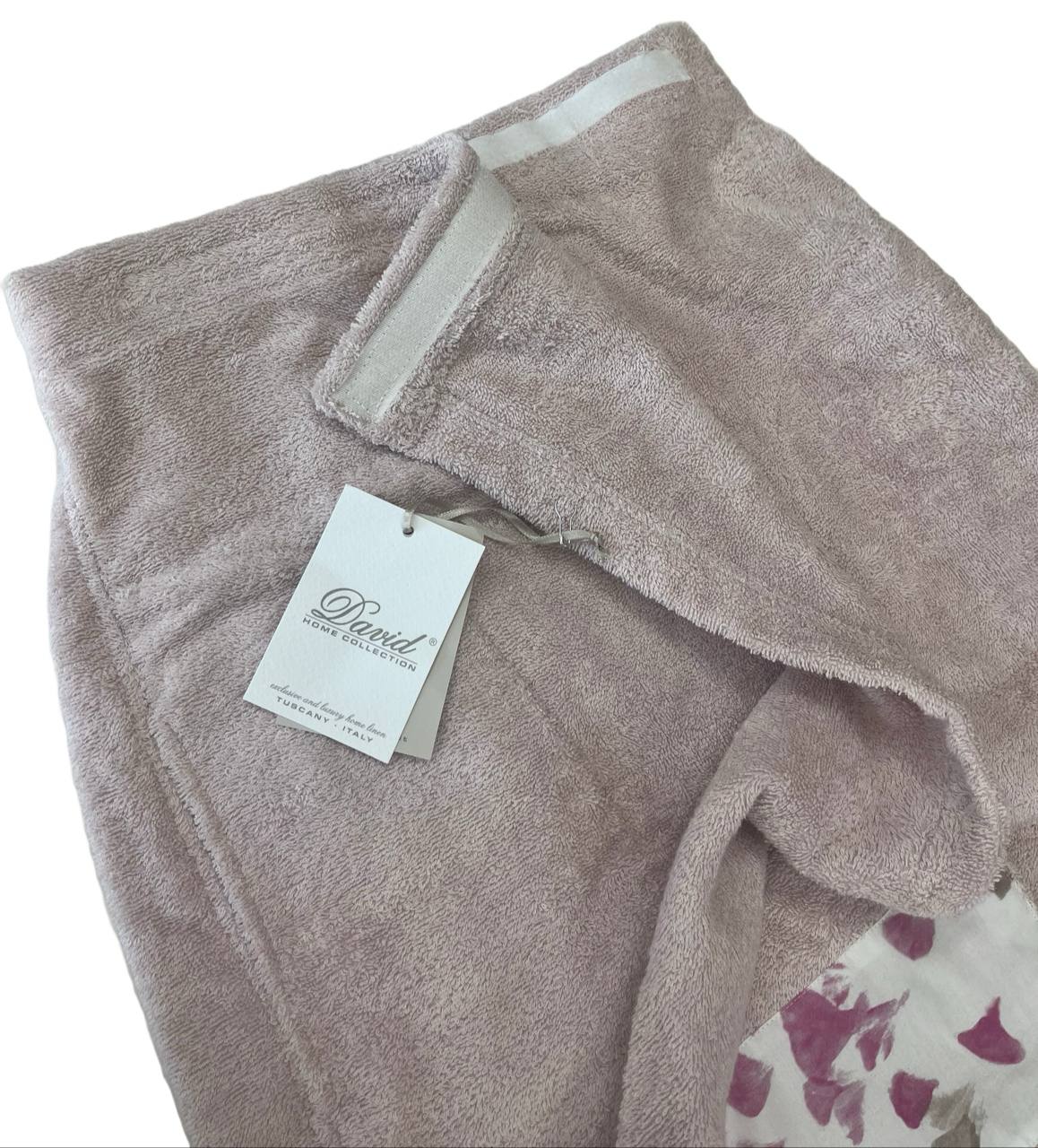 Pareo in spugna Rebecca rosa/ latte - David Home