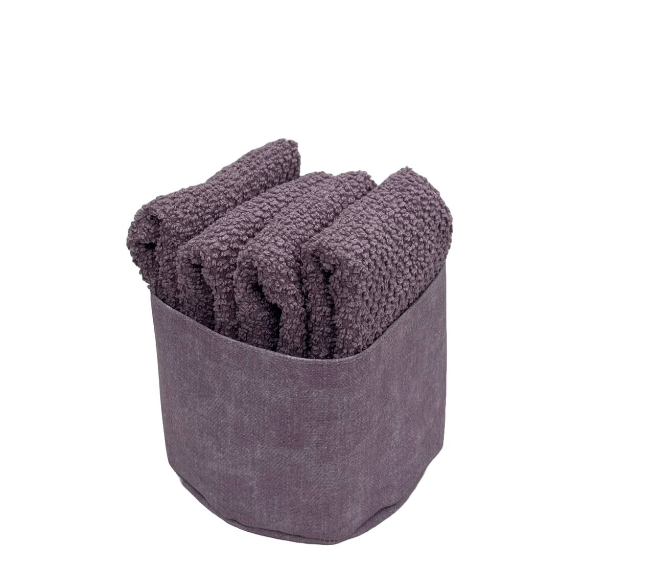 Cestino con 4 lavette Pepe - Maison Sucrèe