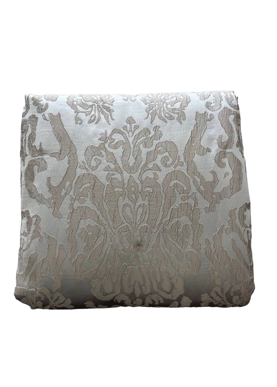 Trapuntino Matrimoniale Palais Dorus Damasco beige grigio