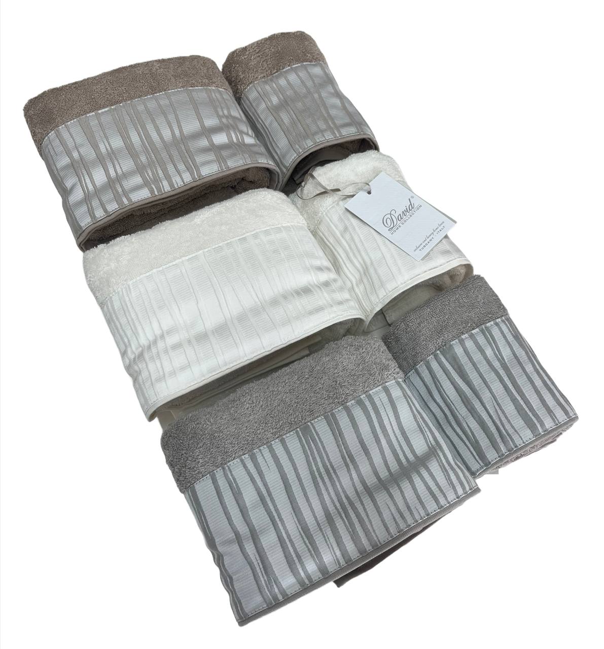 Confezione asciugamani 3+3 viso ed ospite - David Home