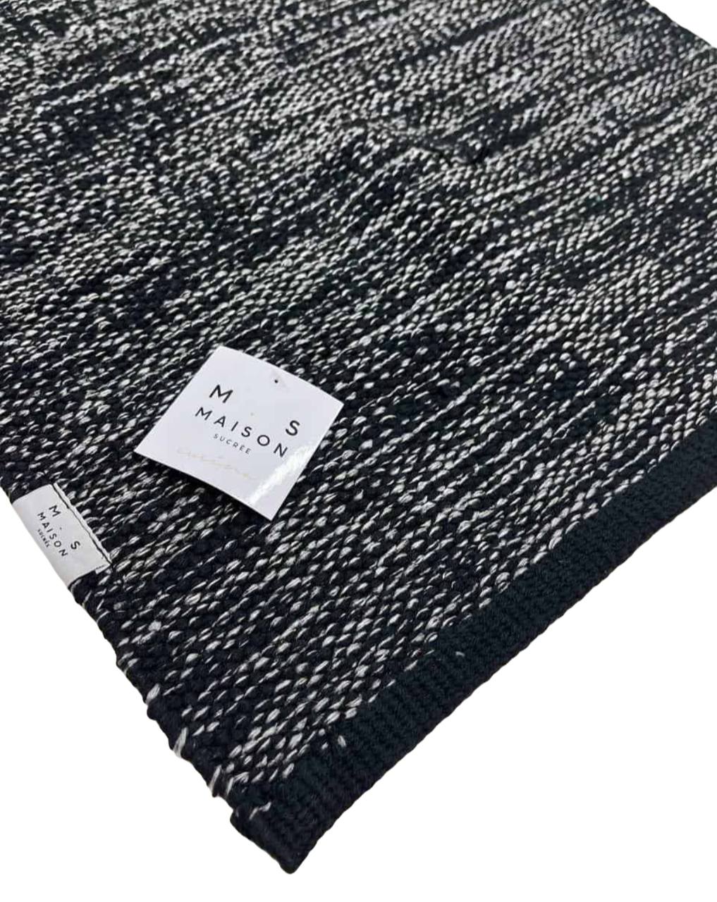 Tappeto in cotone Carola Nero - Maison Sucrèe
