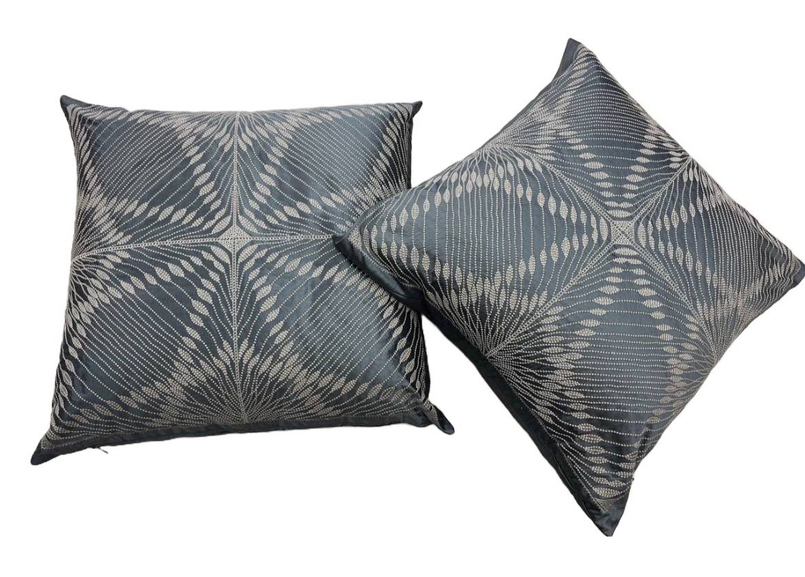 Coppia cuscini arredo 50x50cm grigio acciaio - Micol