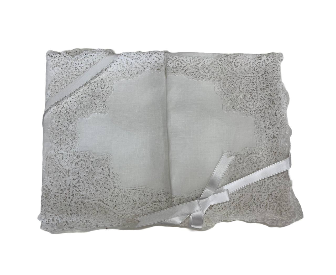 Set 3 centri Rettangolari lino e cantù bianco ART. 3228