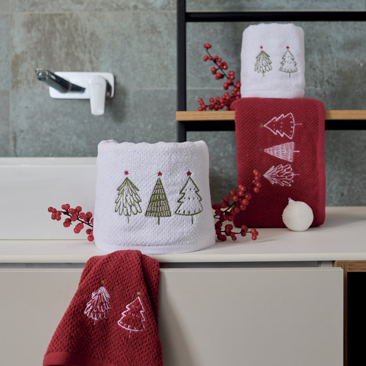 Coppia asciugamani (1+1) Natale - Maison Sucrée