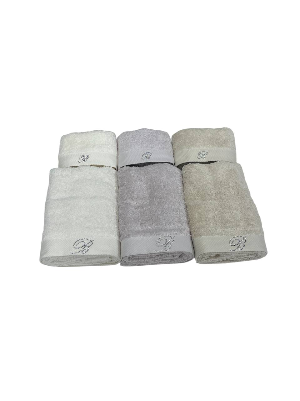 Set spugna 3 coppie Benessere con logo in strass