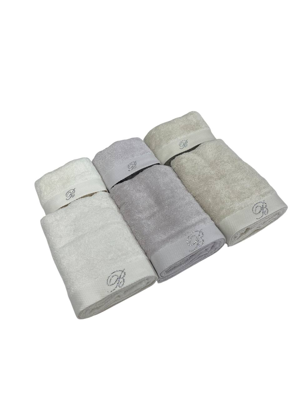 Set spugna 3 coppie Benessere con logo in strass