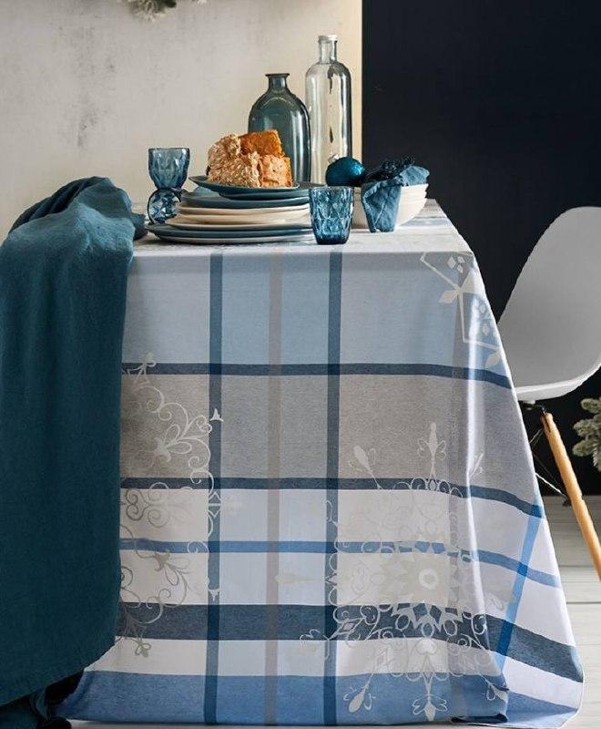 Tovaglia da tavola in misto lino Snowflake - Maison Sucrèe