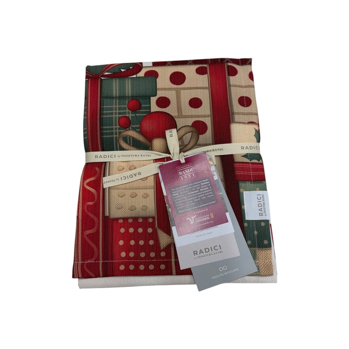 Runner antimacchia Natale Regali - Tessitura Randi