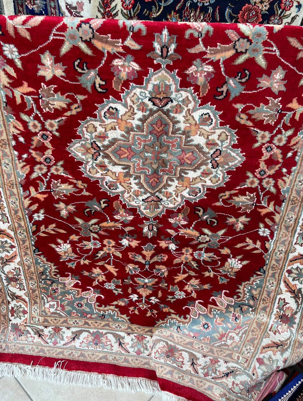Tappeto Orientale Islamabad 194x122cm rosso annodato a mano