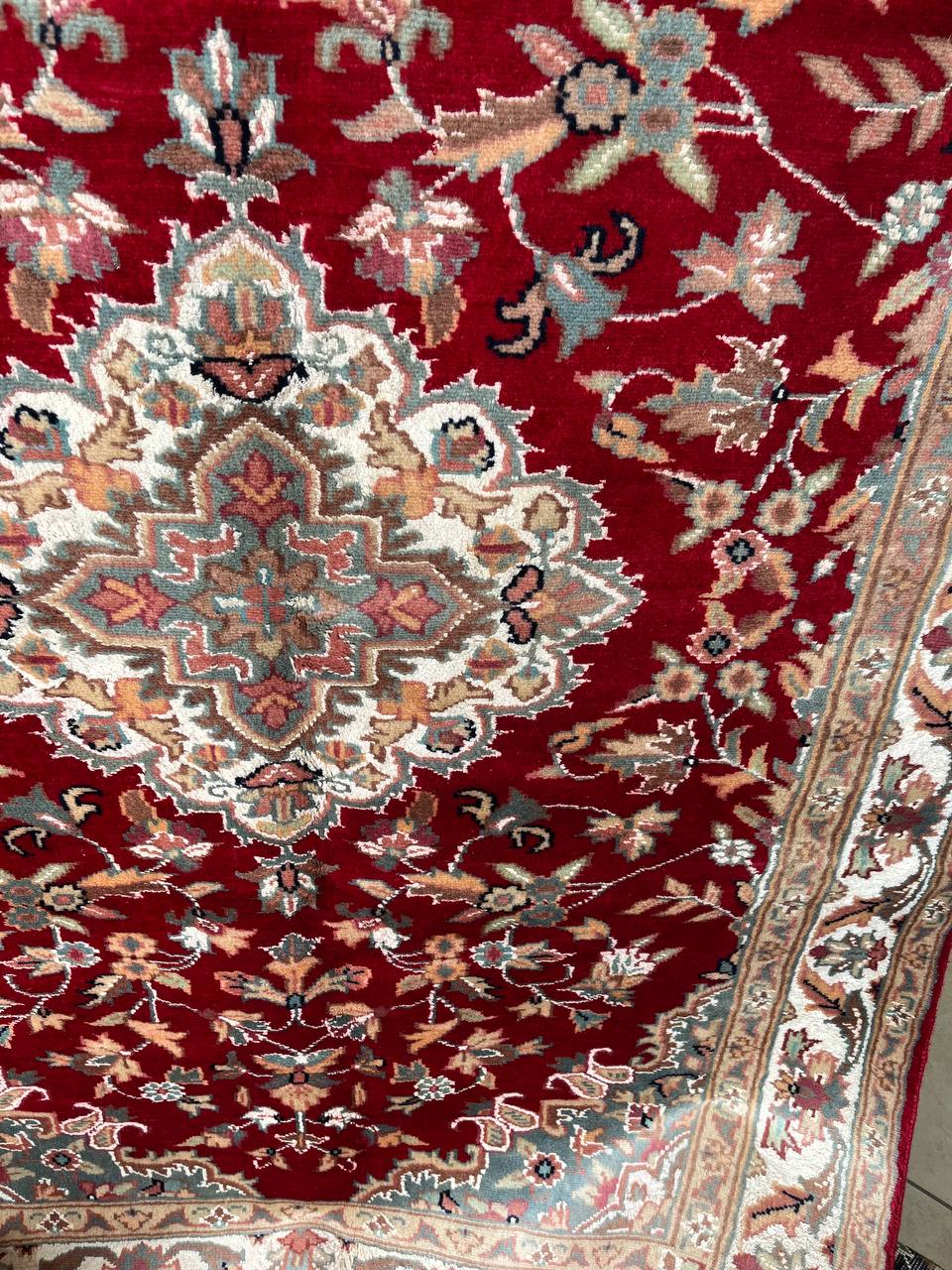 Tappeto Orientale Islamabad 194x122cm rosso annodato a mano