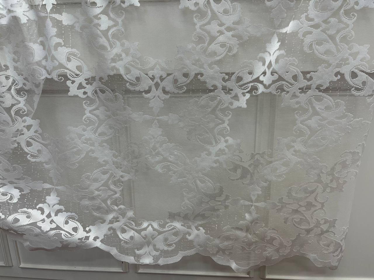 Taglio Tenda 300x300cm filet della nonna shabby bianco