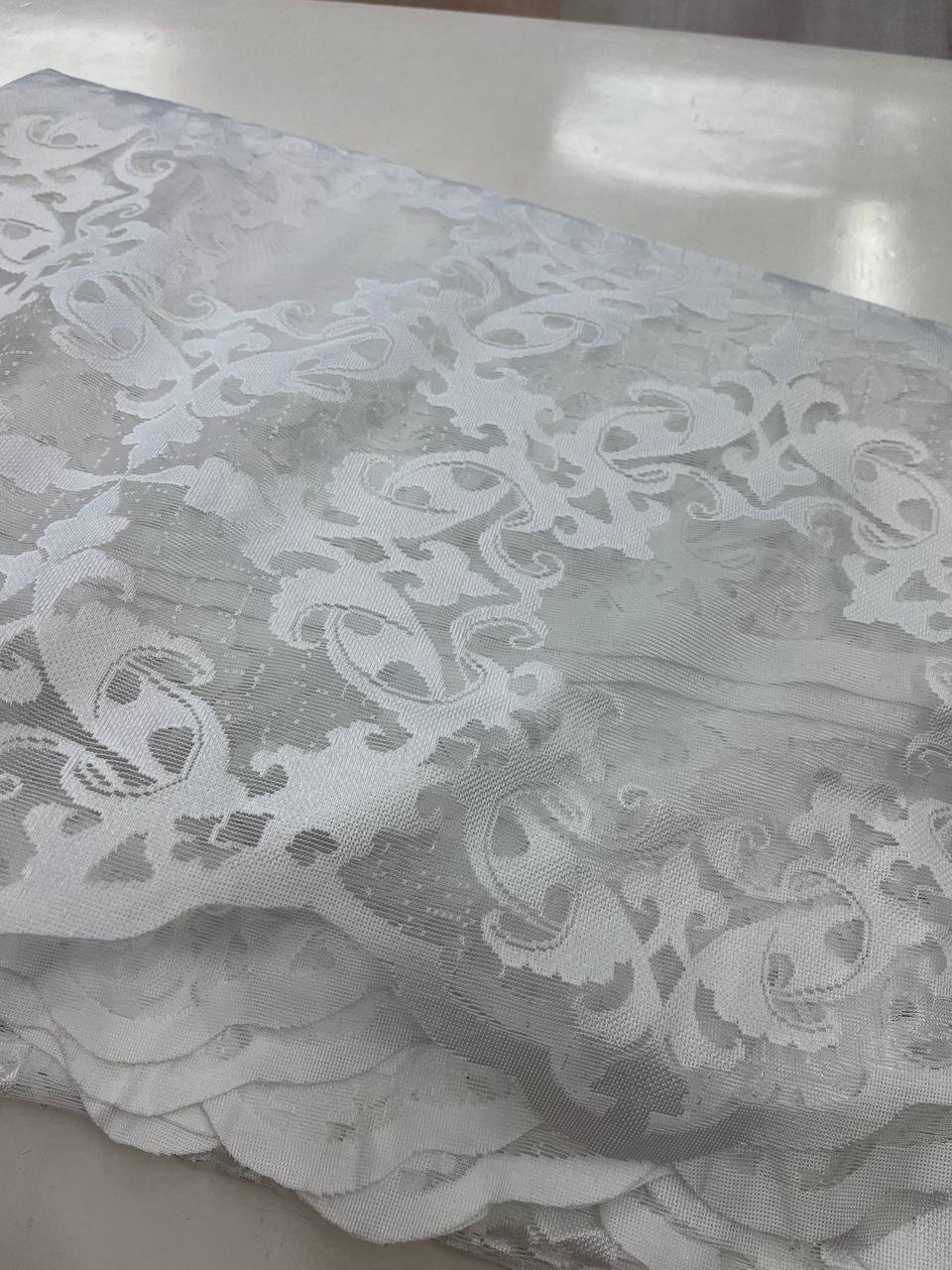 Taglio Tenda 300x300cm filet della nonna shabby bianco