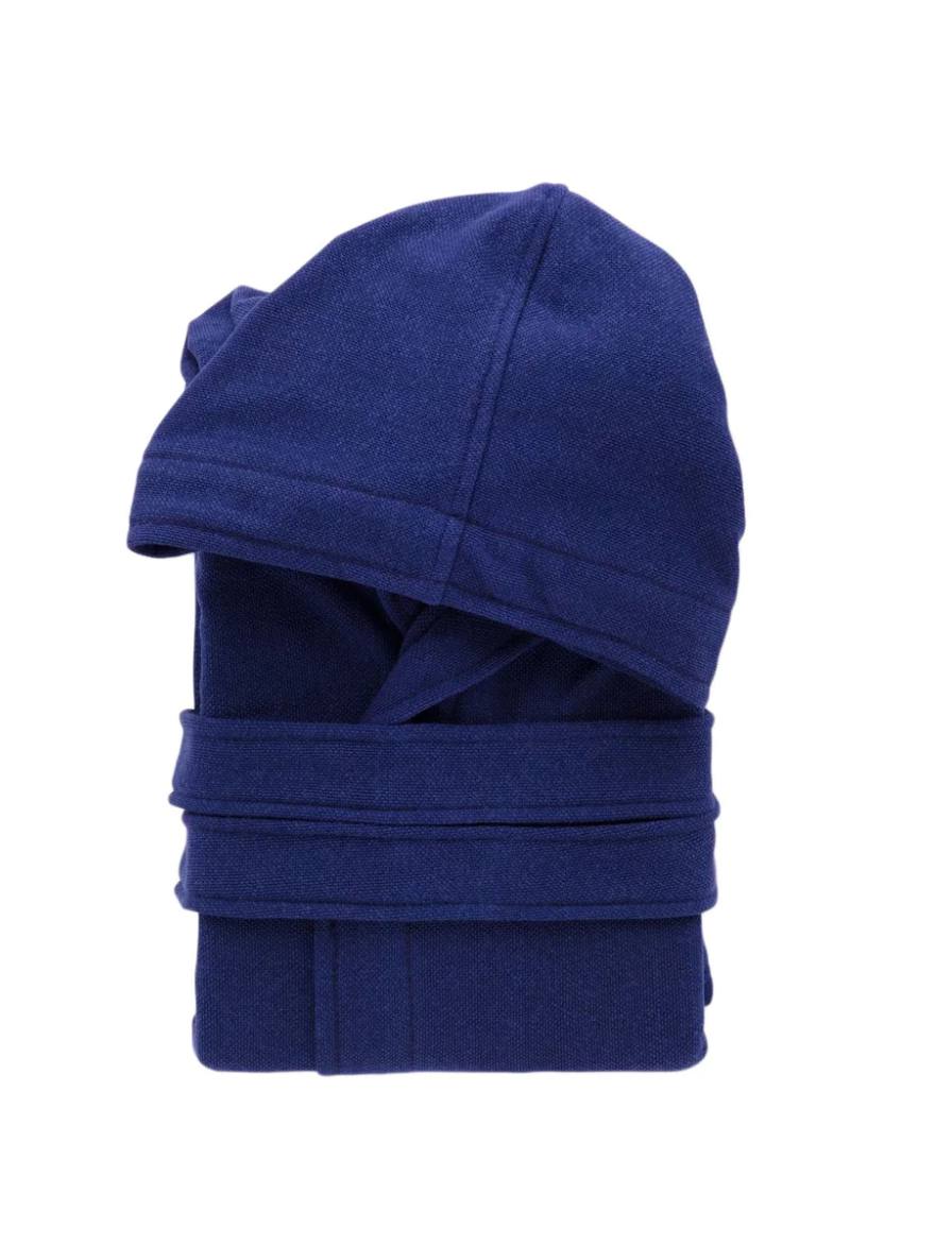 Accappatoio Wimbledon Navy in micro spugna di cotone