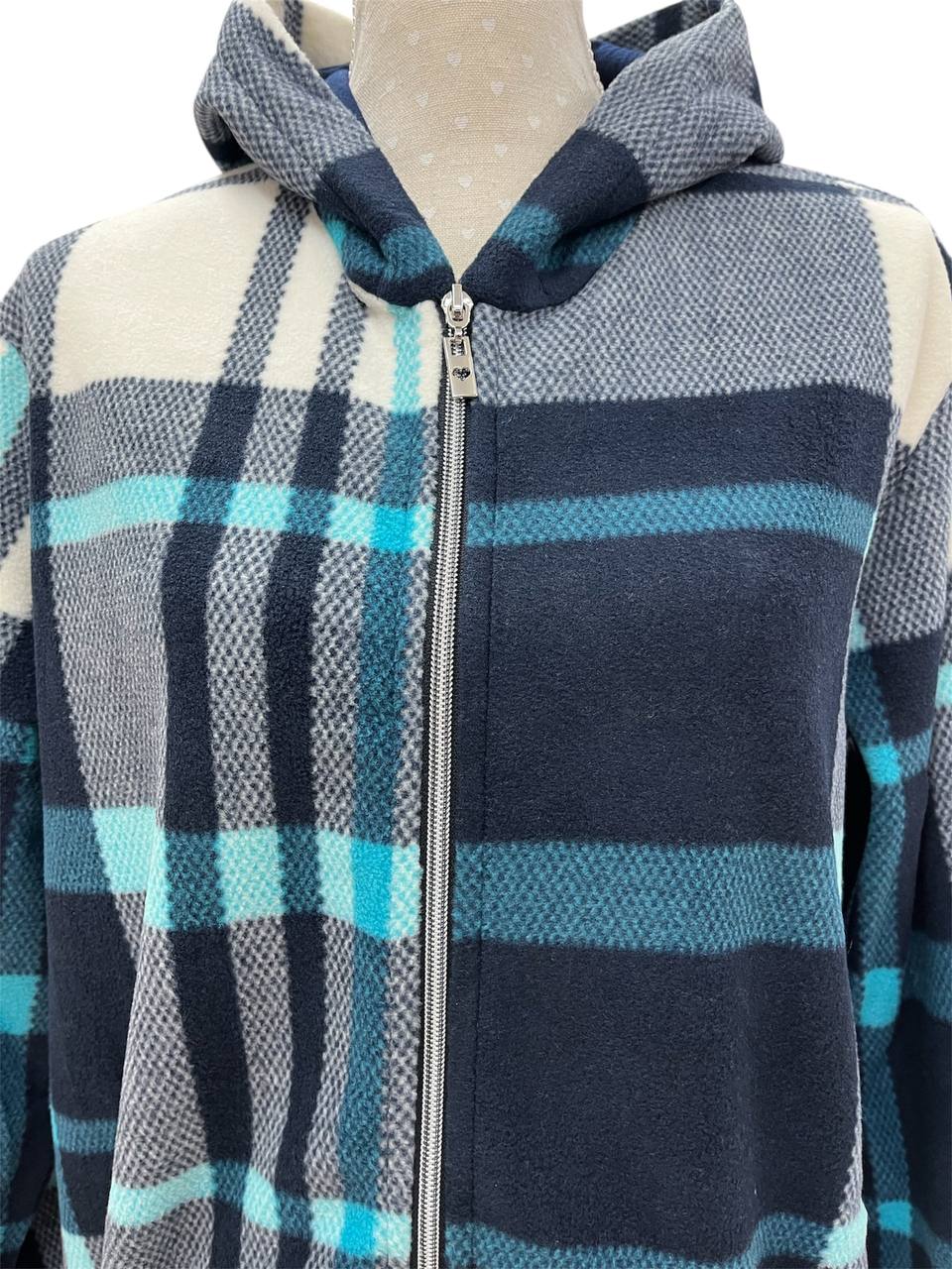 Vestaglia donna in pile Quadri - Maryhome