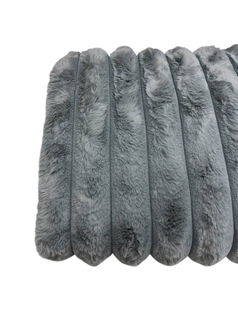 Coperta plaid 140x180cm pellicciotto Grigio - Maryplaid