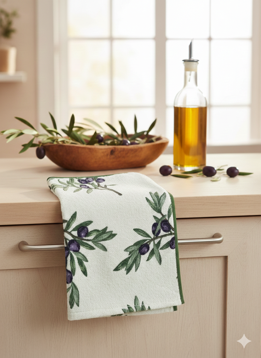 Strofinaccio in spugna Olive - Bottaro