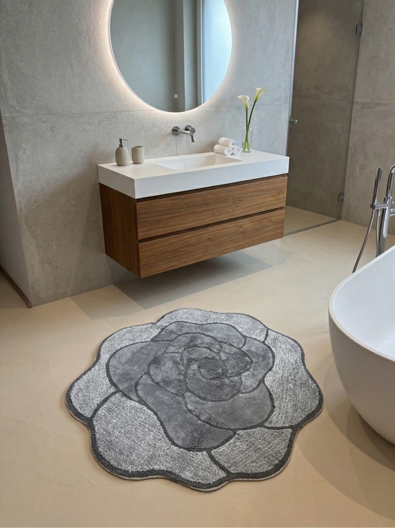 Tappeto da bagno Rosa 100x105cm - PHP Home Philosophy