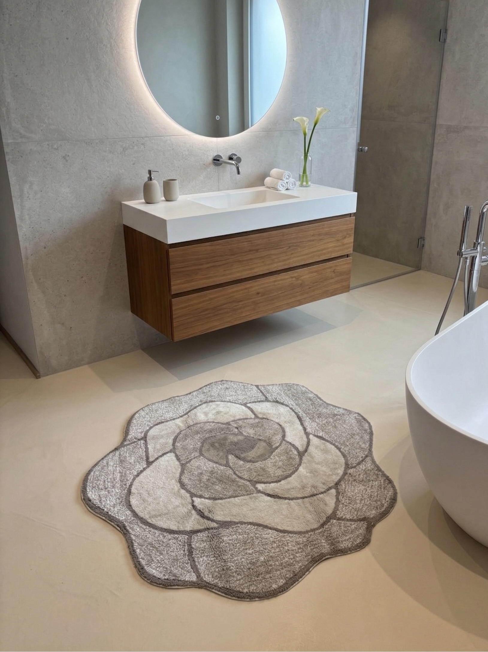Tappeto da bagno Rosa 100x105cm - PHP Home Philosophy