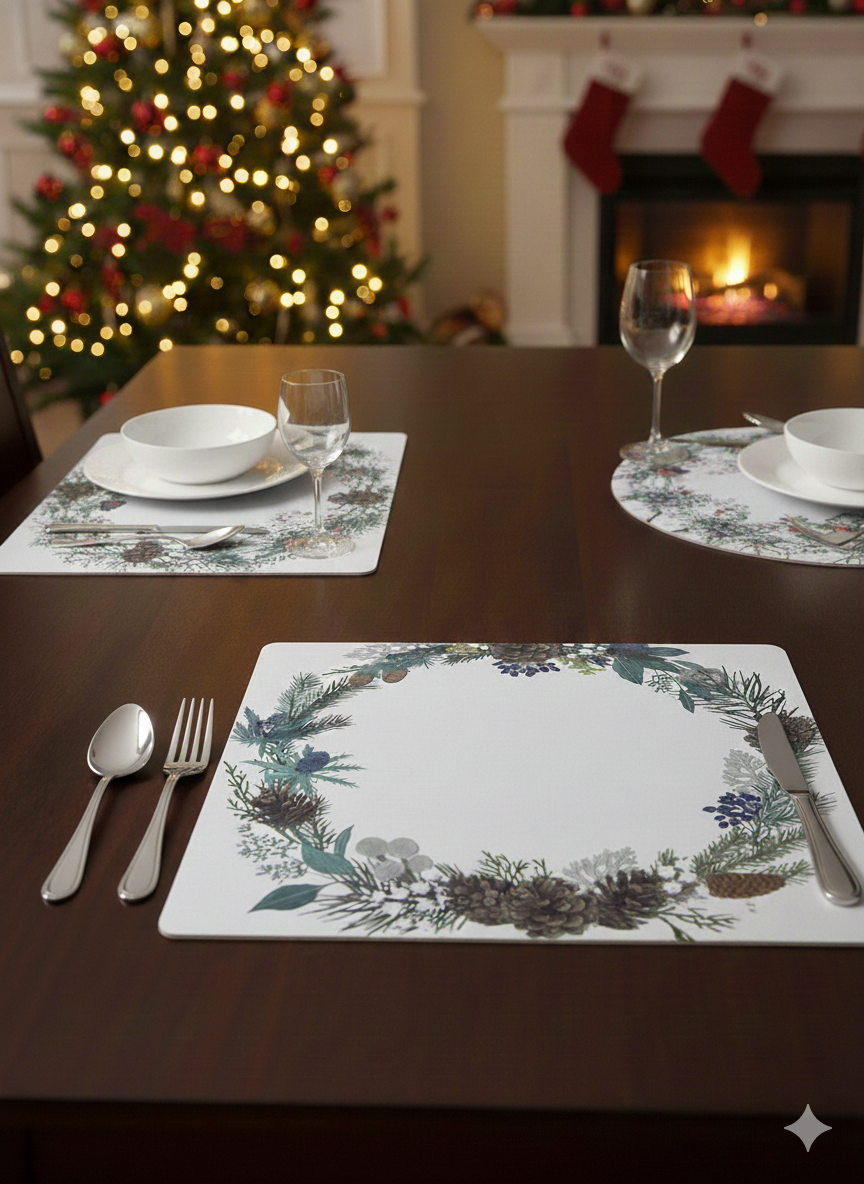 4 sottopiatti in vinile green - Maison Sucrèe