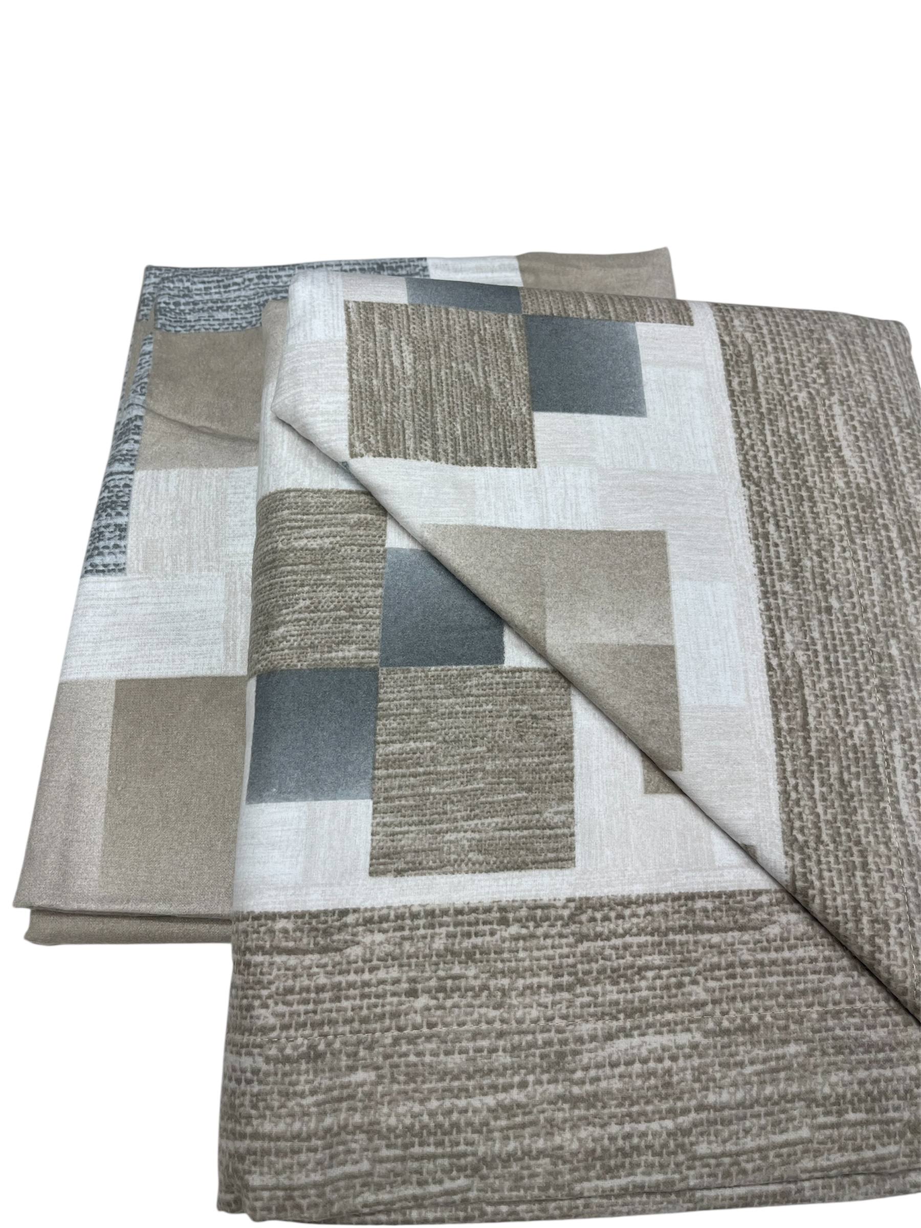 Completo lenzuola 1 piazza in Flanella Ludo - Biancaluna