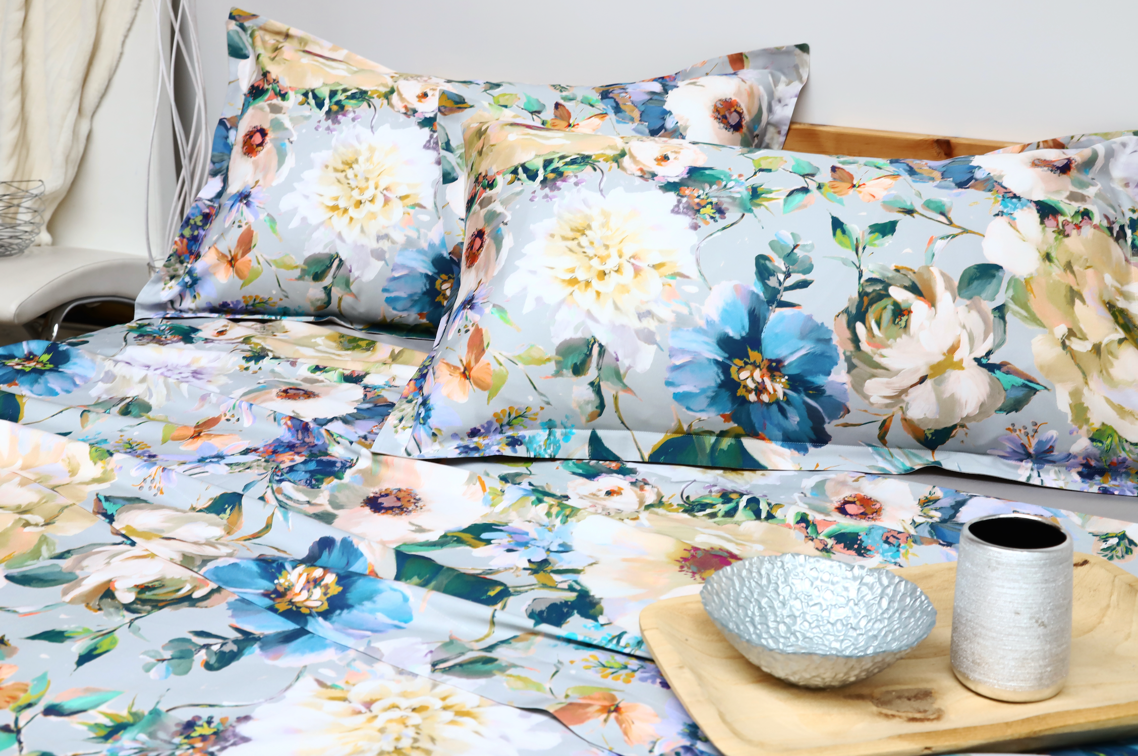 Completo lenzuolo copriletto matrimoniale Bravant - Micol