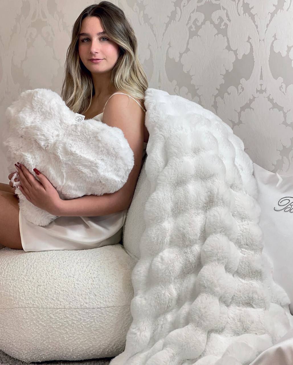 Coperta in ecopelliccia matrimoniale Diamond - Blumarine