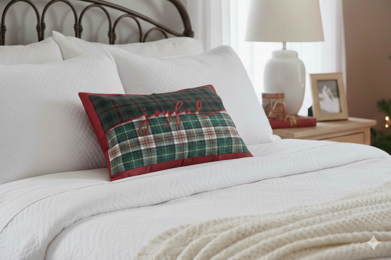 Coppia (2) federe cotone Natale 50x80cm - Riviera