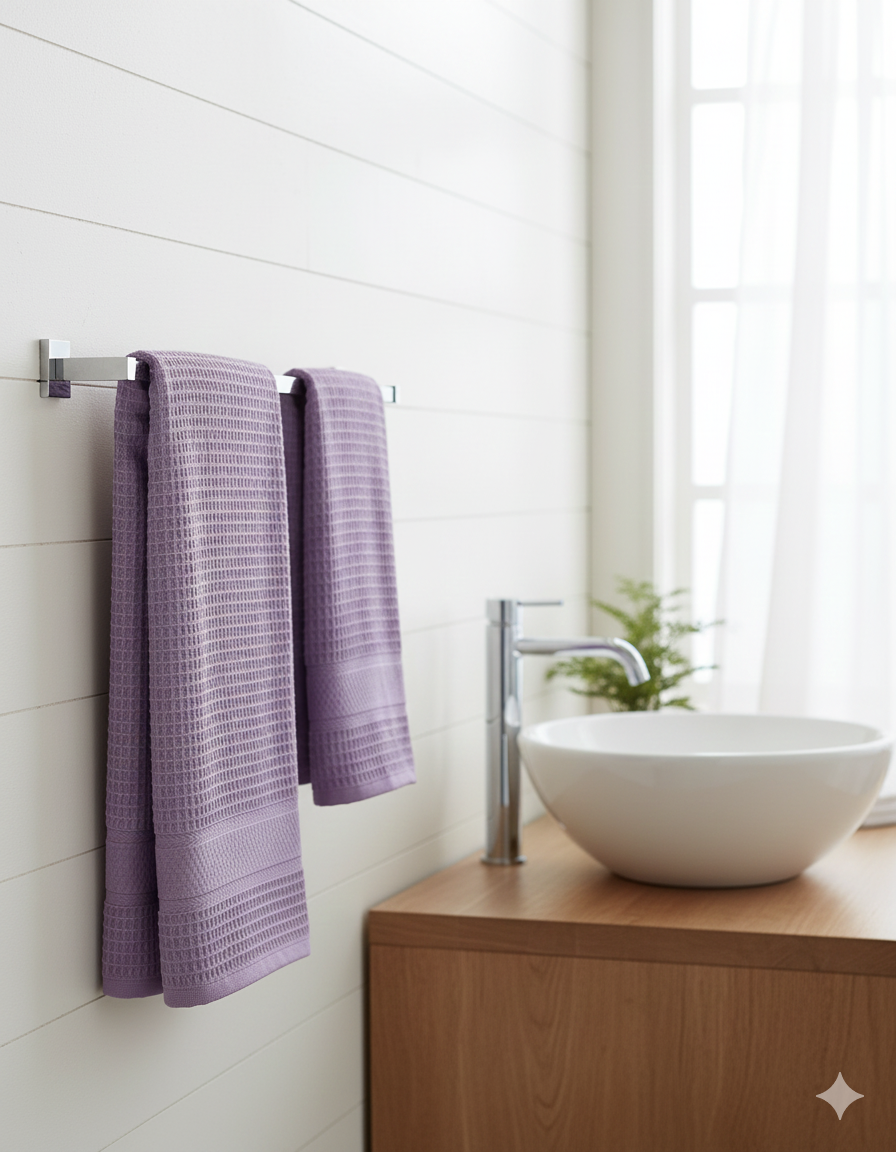 Coppia asciugamani (viso + ospite) Nido D'ape