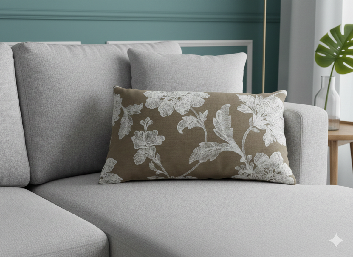 Cuscino arredo 30x50cm Cherry Flowers Lino - Reevèr