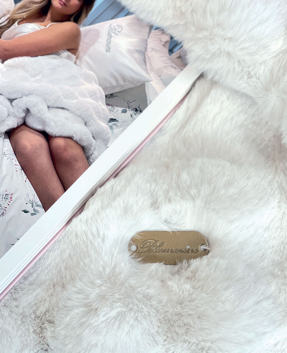 Cuscino arredo in ecopelliccia Diamant Champagne - Blumarine