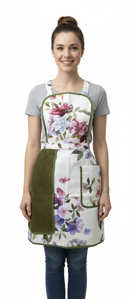 Grembiule da cucina con asciughino in spugna Alsazia - Bottaro