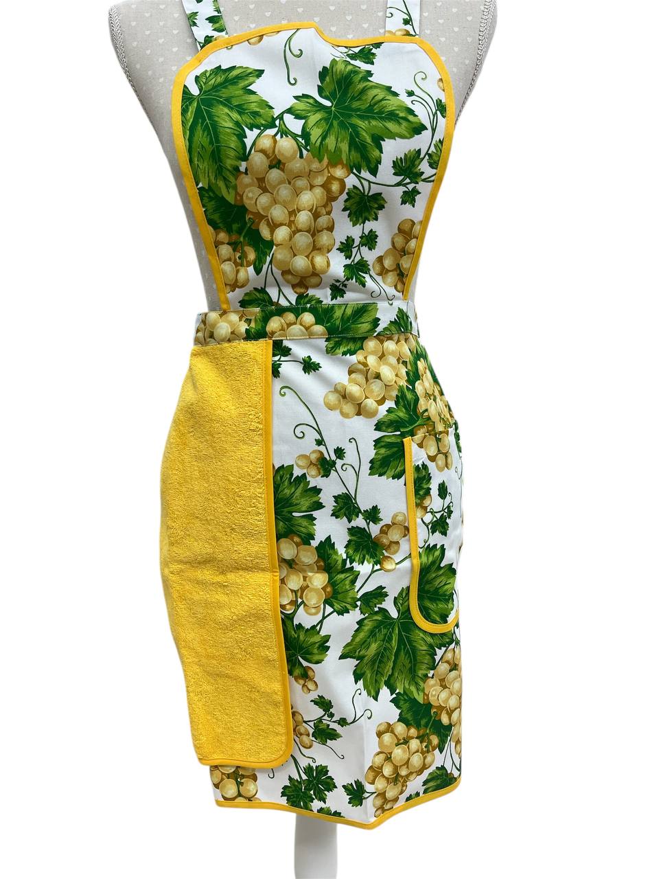 Grembiule con asciughino Vite gialla - Bottaro