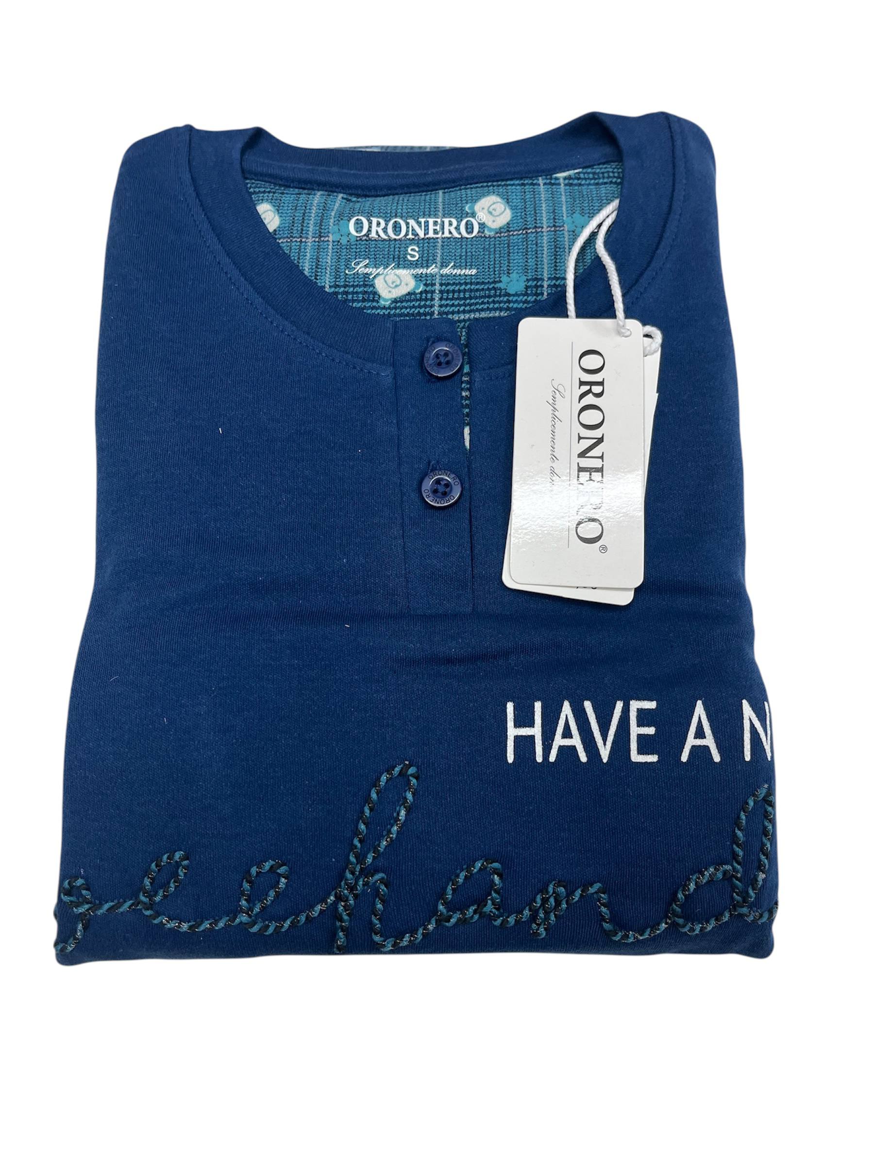 Pigiama donna caldo cotone OD468 - ORONERO