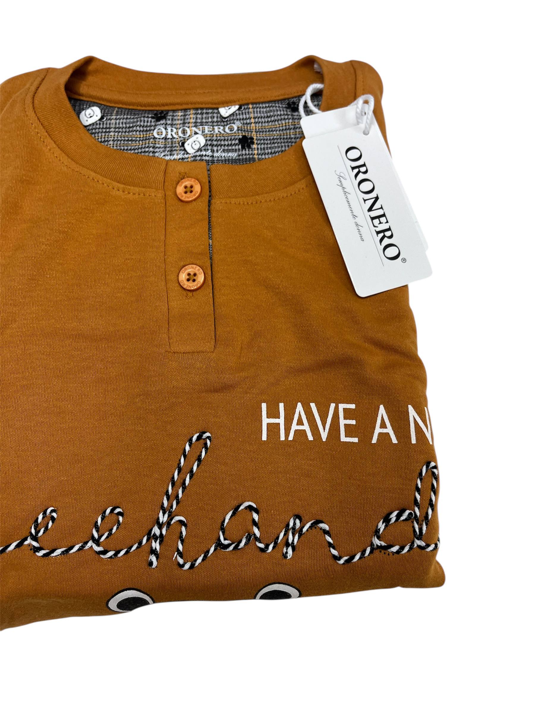 Pigiama donna caldo cotone OD468 - ORONERO