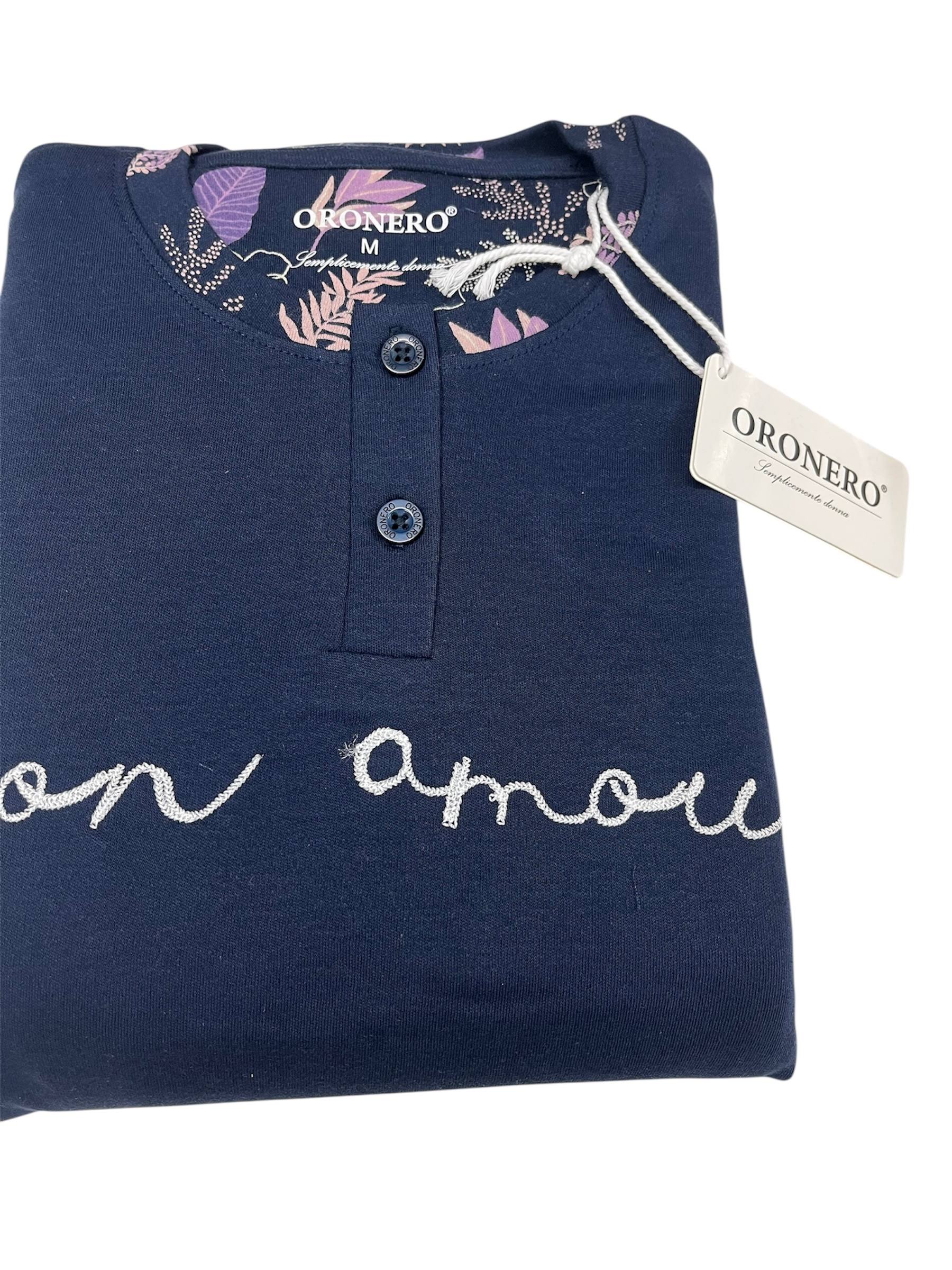 Pigiama donna caldo cotone OD470 - ORONERO