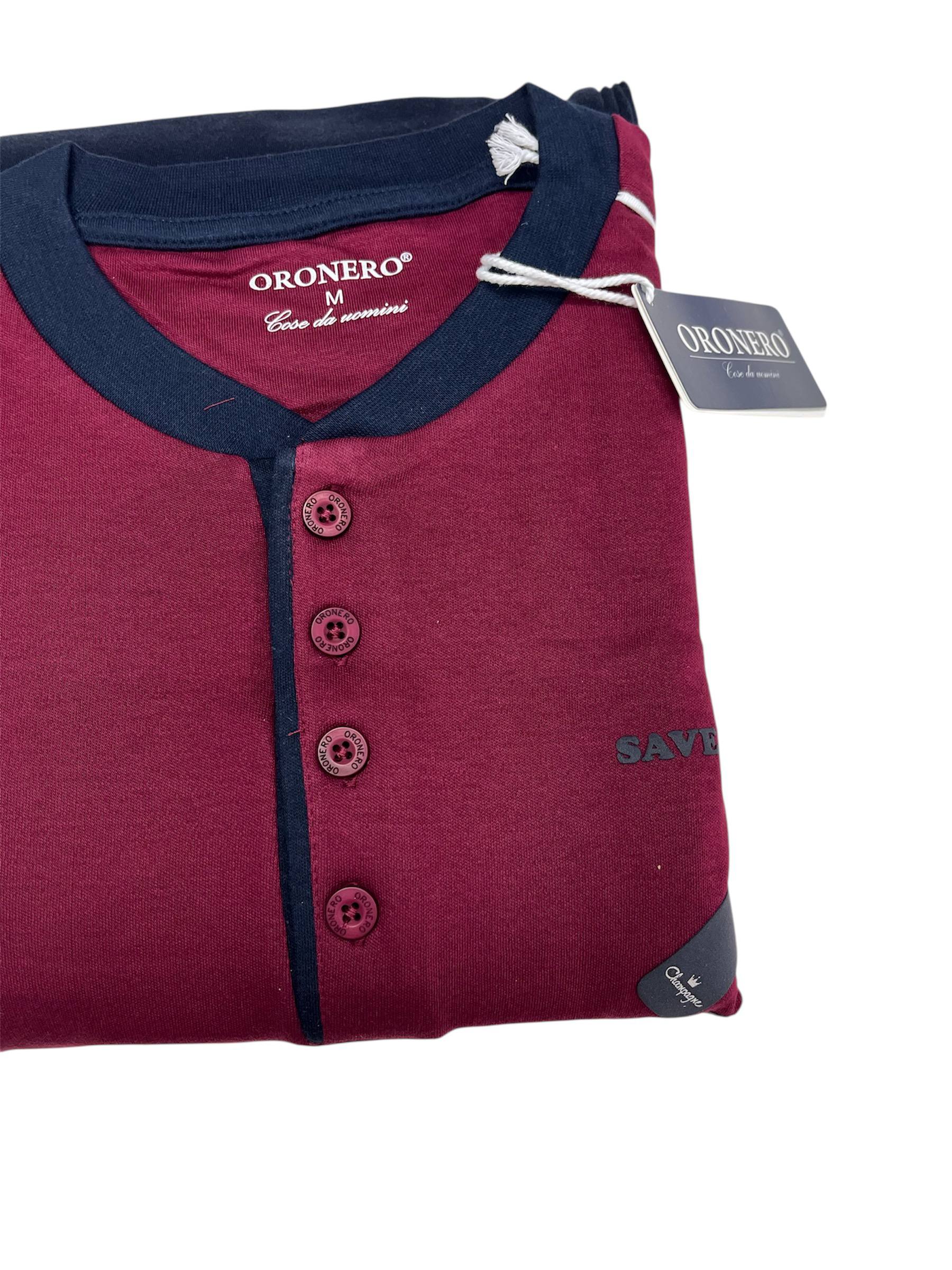 Pigiama uomo caldo cotone OU496 - ORONERO