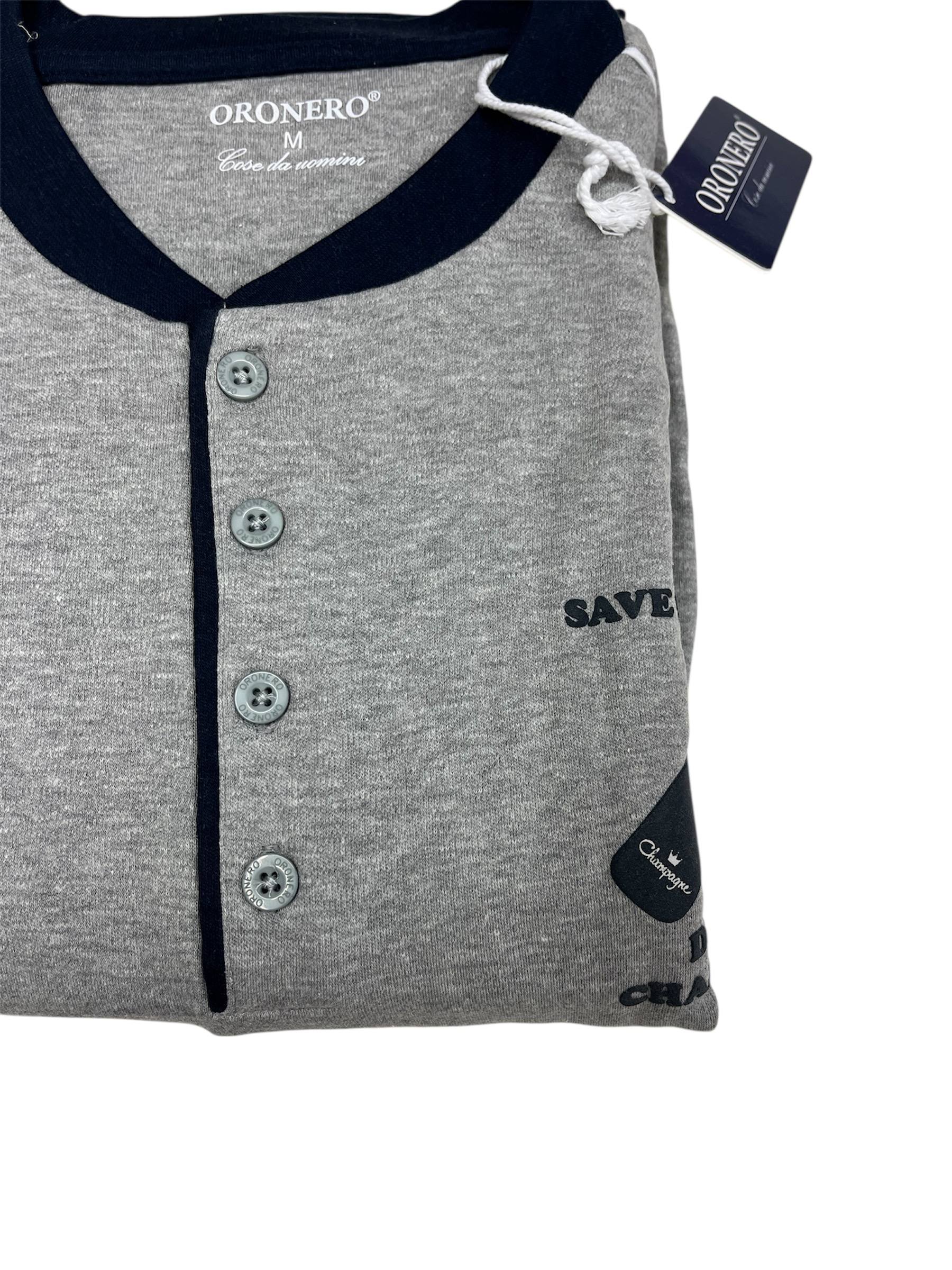 Pigiama uomo caldo cotone OU496 - ORONERO