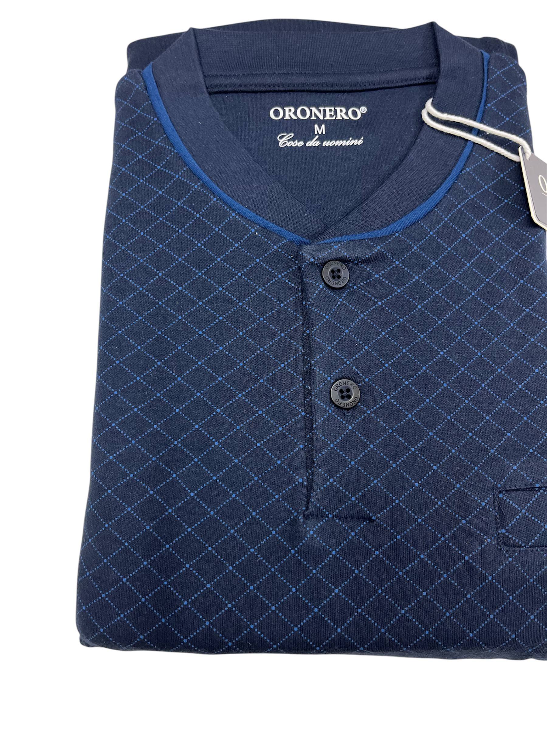 Pigiama uomo caldo cotone OU497 - ORONERO