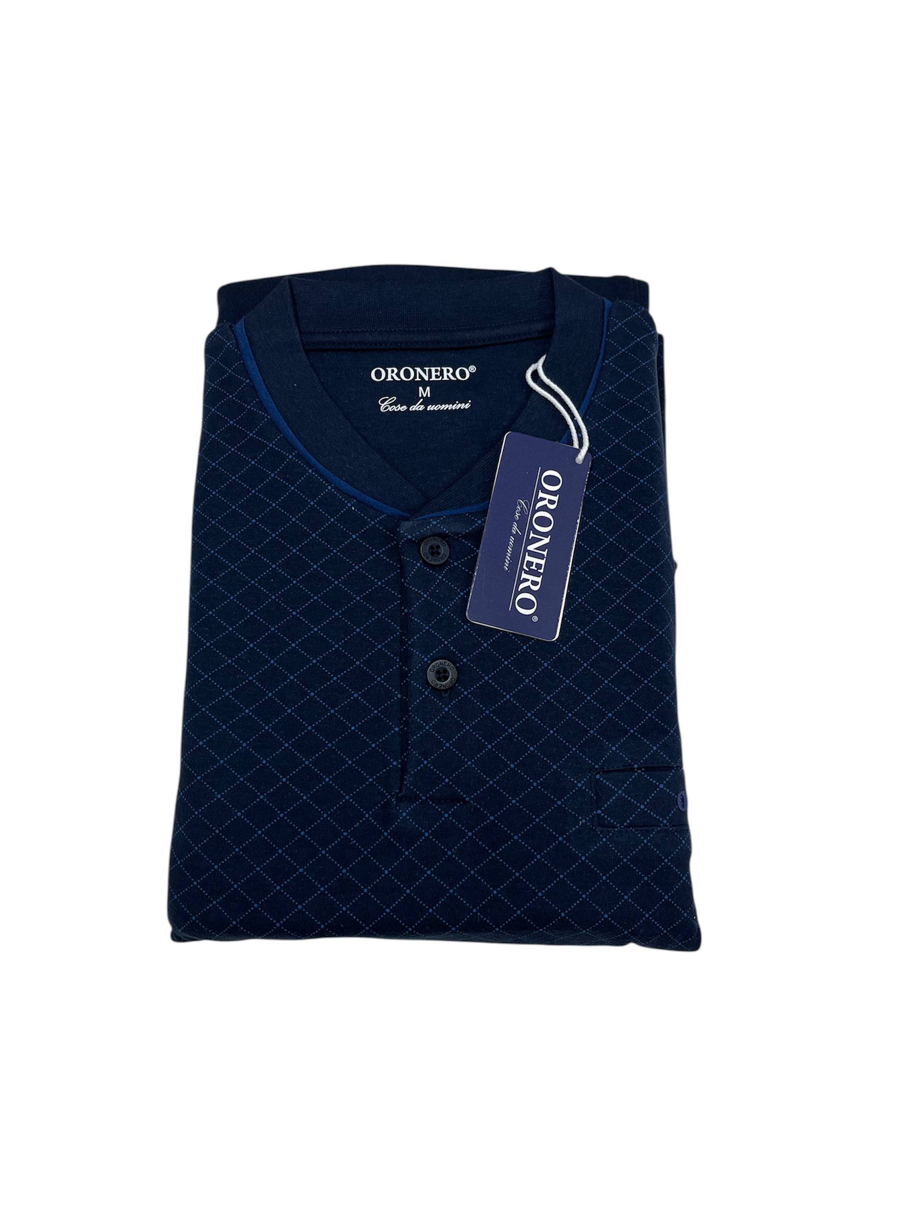 Pigiama uomo caldo cotone OU497 - ORONERO