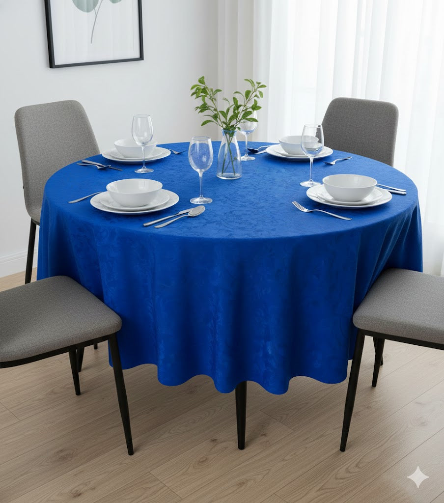 Servizio da tavola in fiandra rotondo con 8 tovaglioli