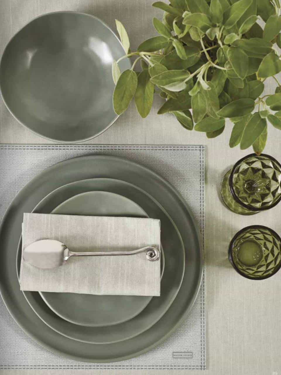 Set Piatti Grés porcellanato Marostica Verde